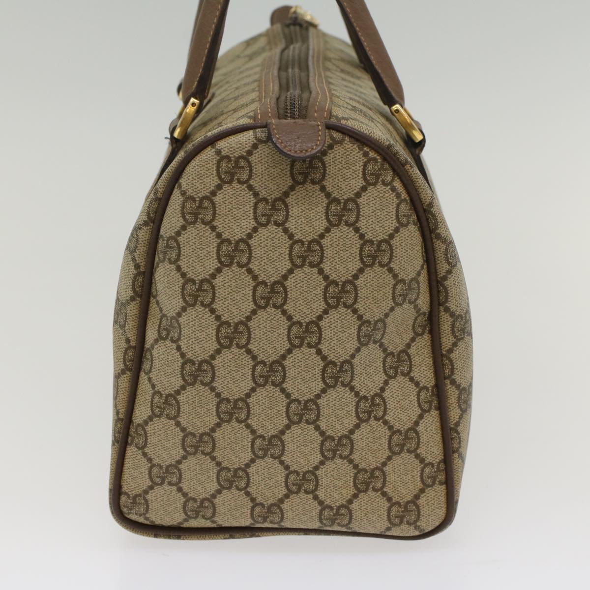 Luxury Gucci GG Canvas Boston Bag PVC Leather Beige 002 123 6842 8724