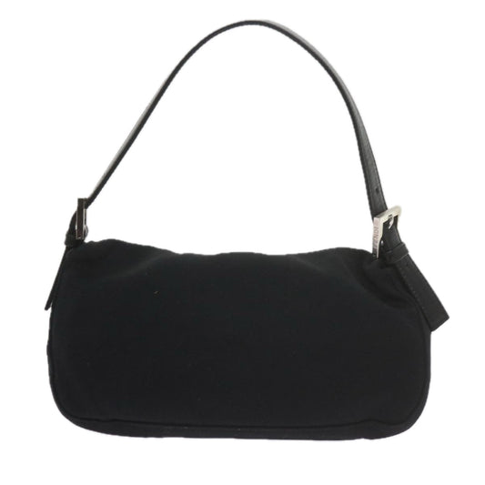 Luxury FendiMamma Baguette Shoulder Bag Nylon Blackyk9545