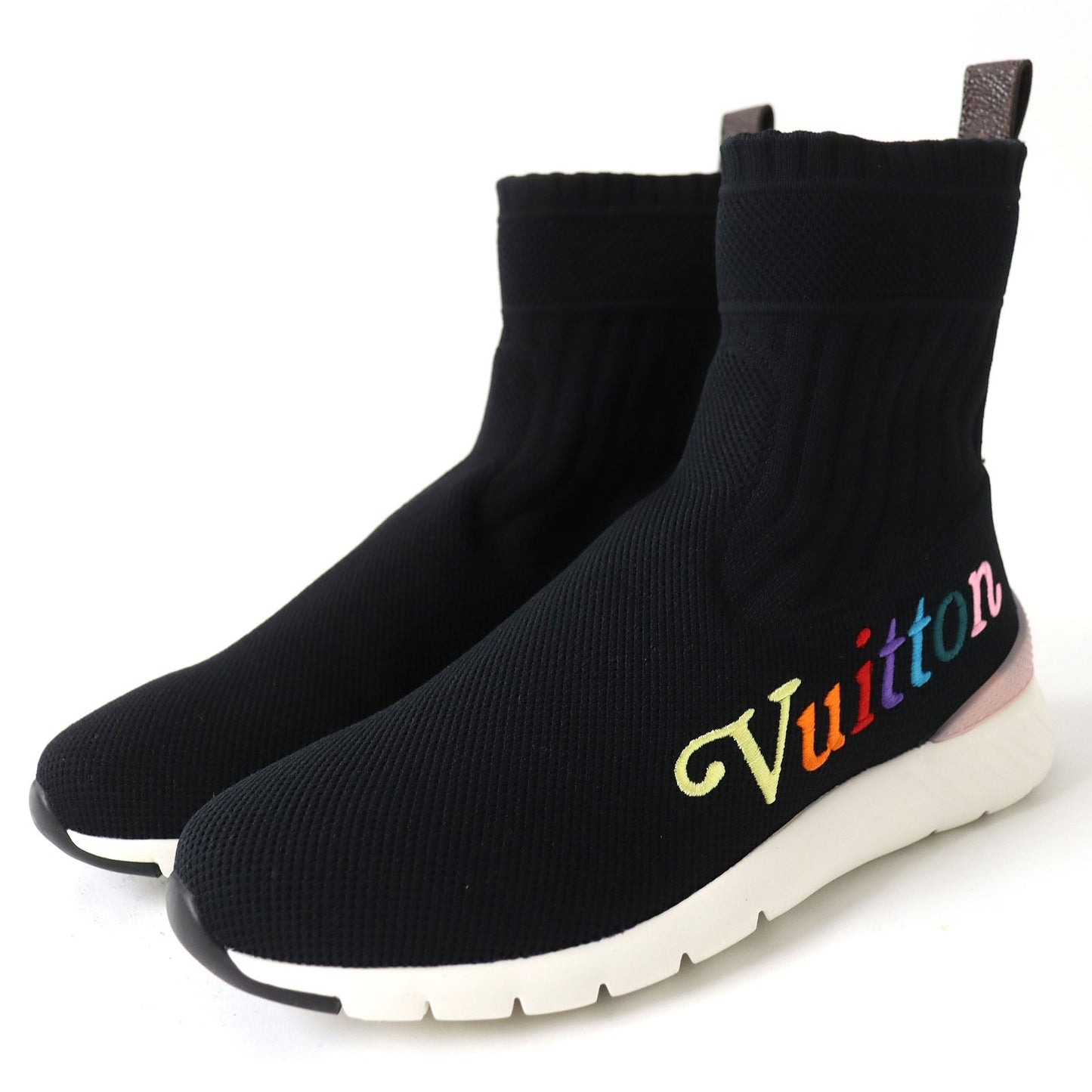 LOUIS VUITTON sneakers canvas Black x multicolor After game line 36
