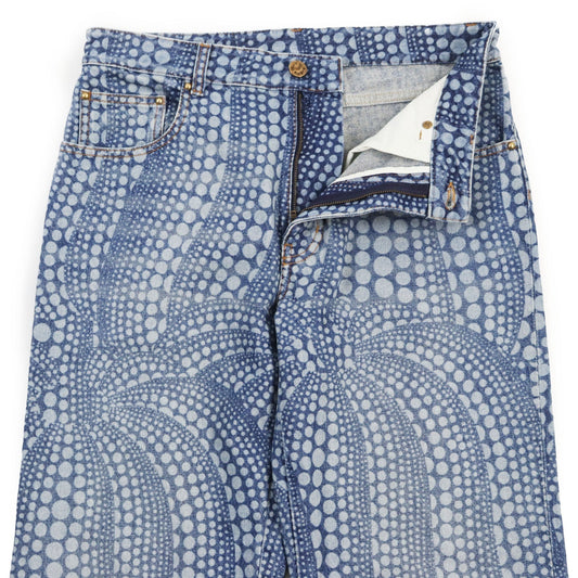 LOUIS VUITTON Denim pants cotton Indigo blue All Over Pumpkin Denim Pants 29