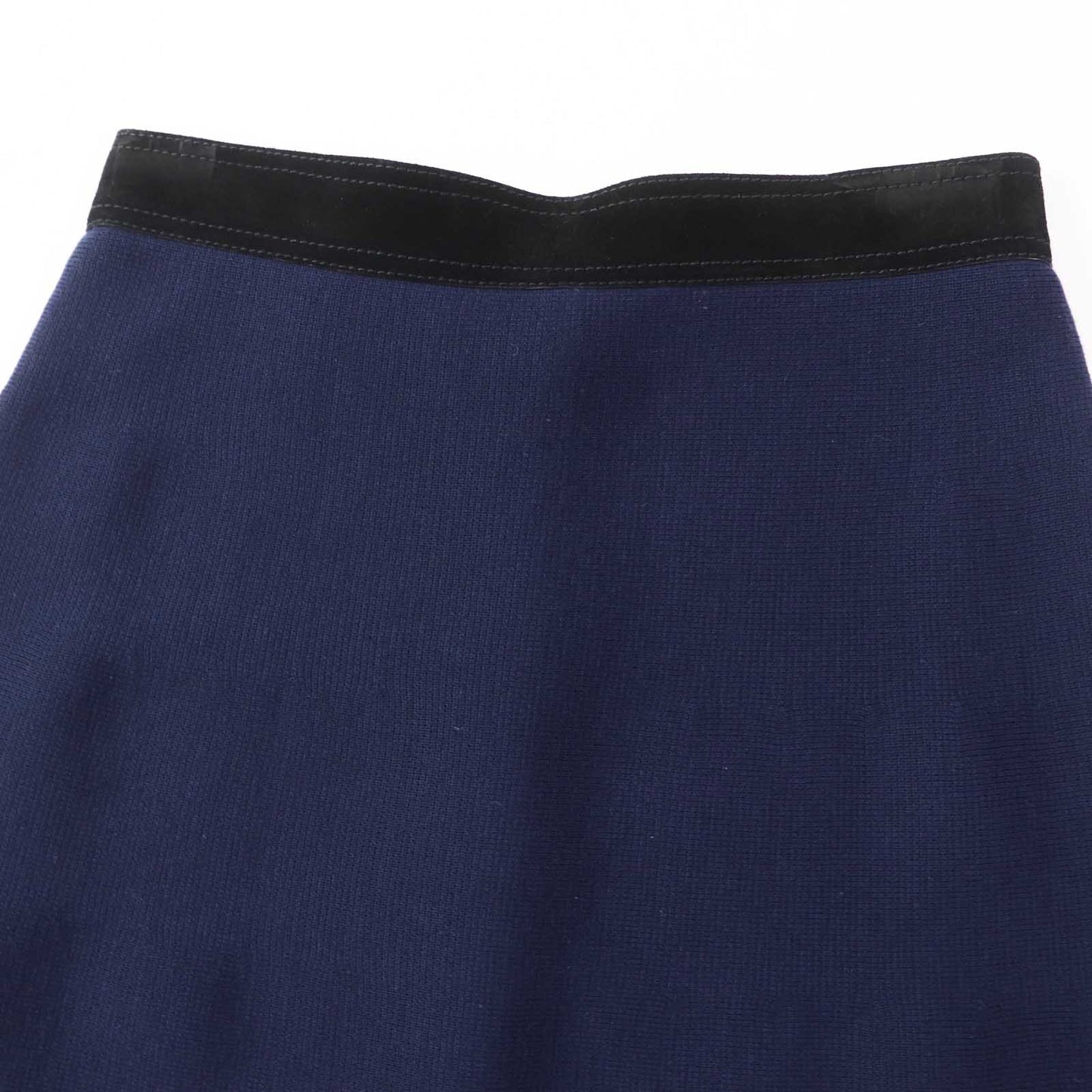 LOUIS VUITTON skirt wool Navy black S