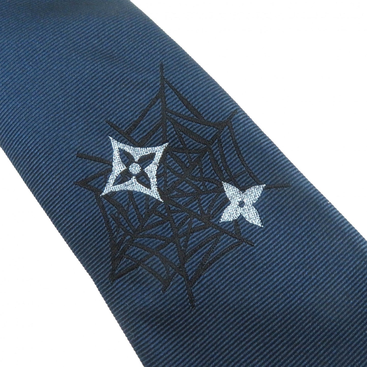 LOUIS VUITTON tie MP3422 silk Navy Cravate LV Spider