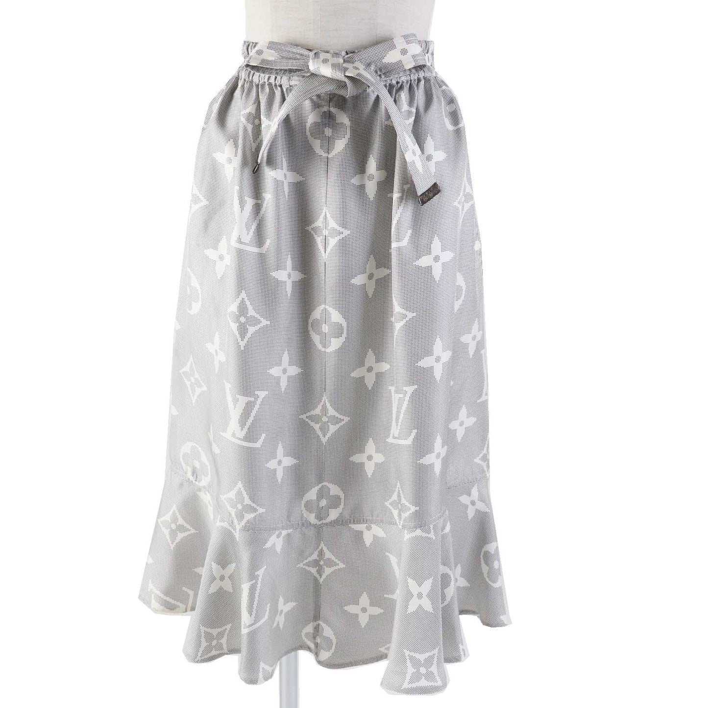 LOUIS VUITTON skirt FOSK05 Outer: 100% silk, Lining: 100% silk, Part: 100% polyester Black White Women 38