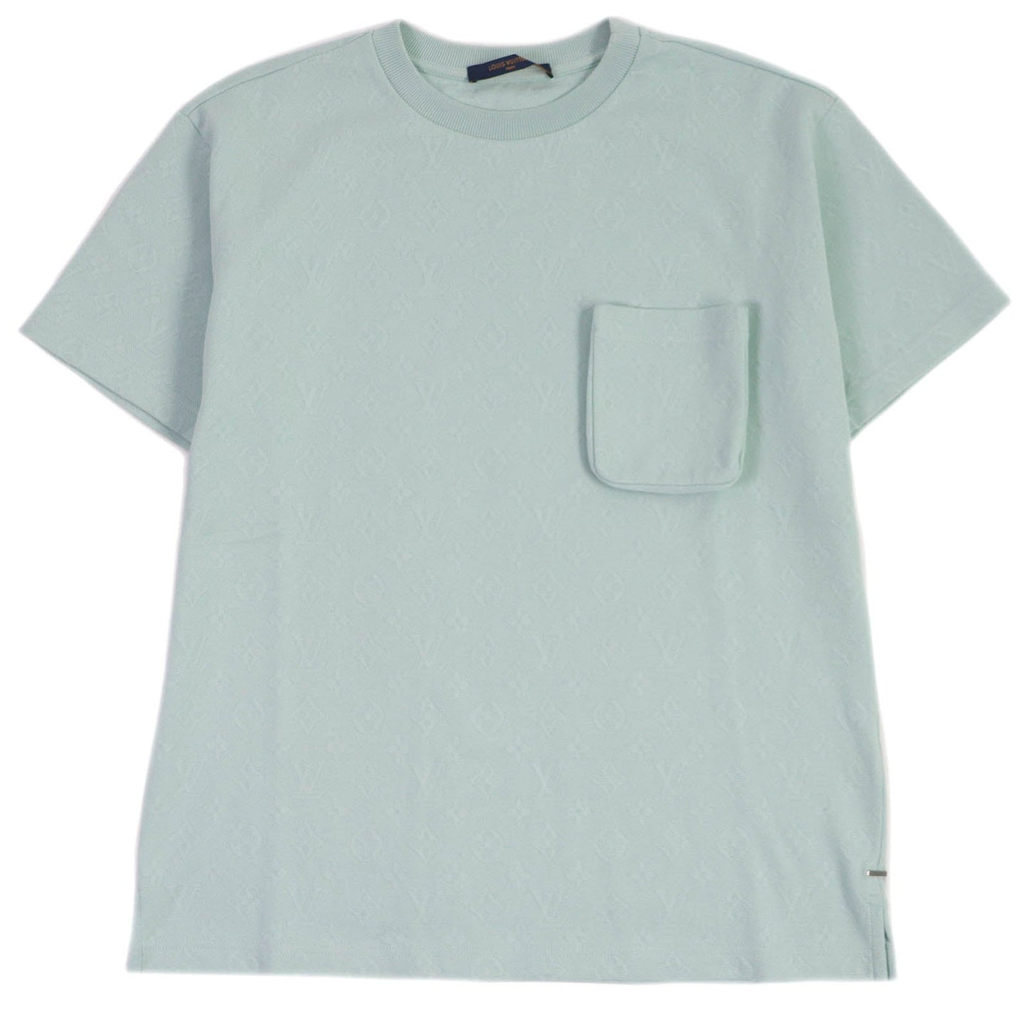 LOUIS VUITTON Short sleeve T-shirt cotton Blue green S