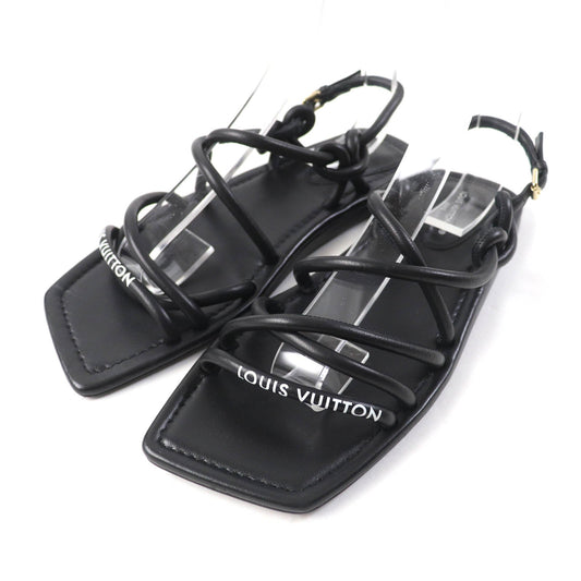 LOUIS VUITTON Sandals leather black 35.5