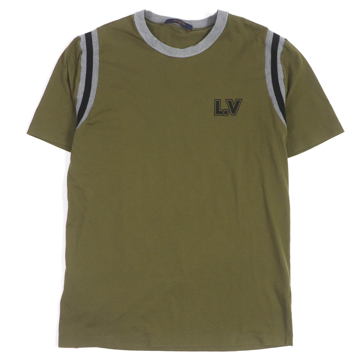 LOUIS VUITTON Short sleeve T-shirt cotton khaki L