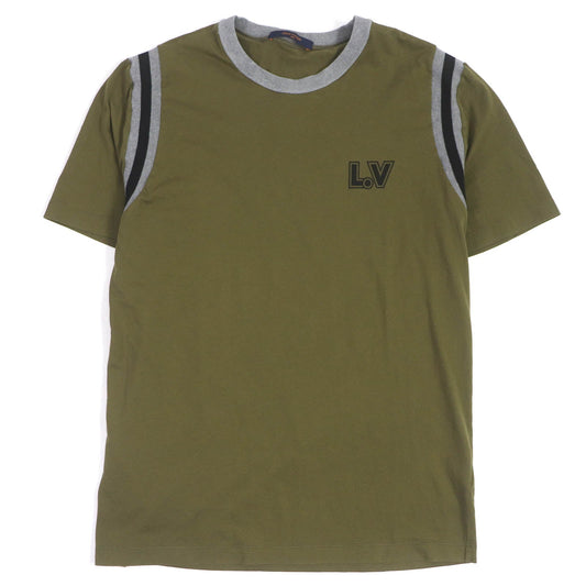 LOUIS VUITTON Short sleeve T-shirt cotton khaki L