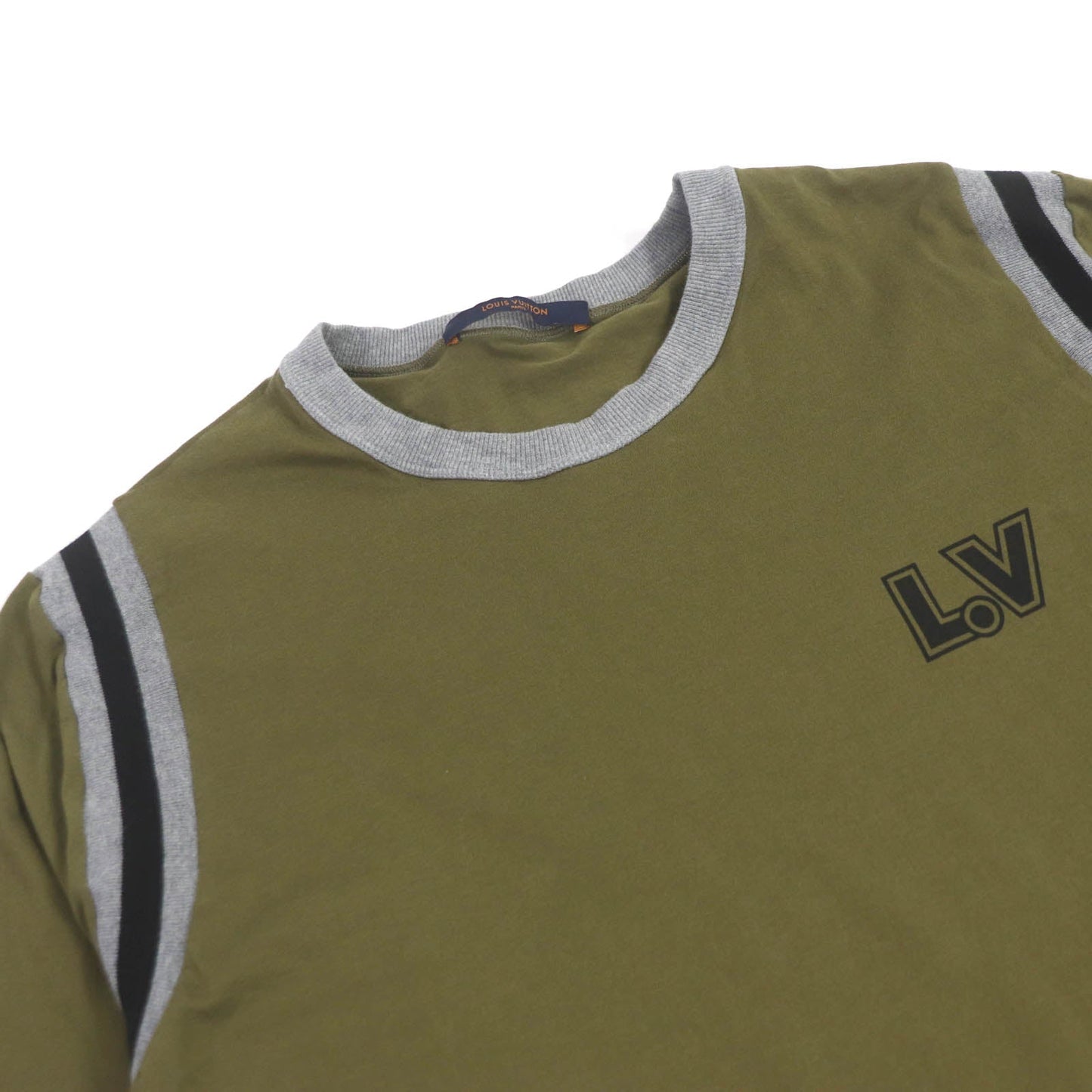 LOUIS VUITTON Short sleeve T-shirt cotton khaki L