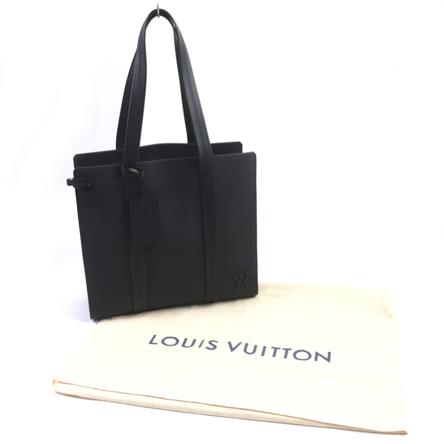 LOUIS VUITTON Tote Bag M57308 leather black Take Off LV Aerogram