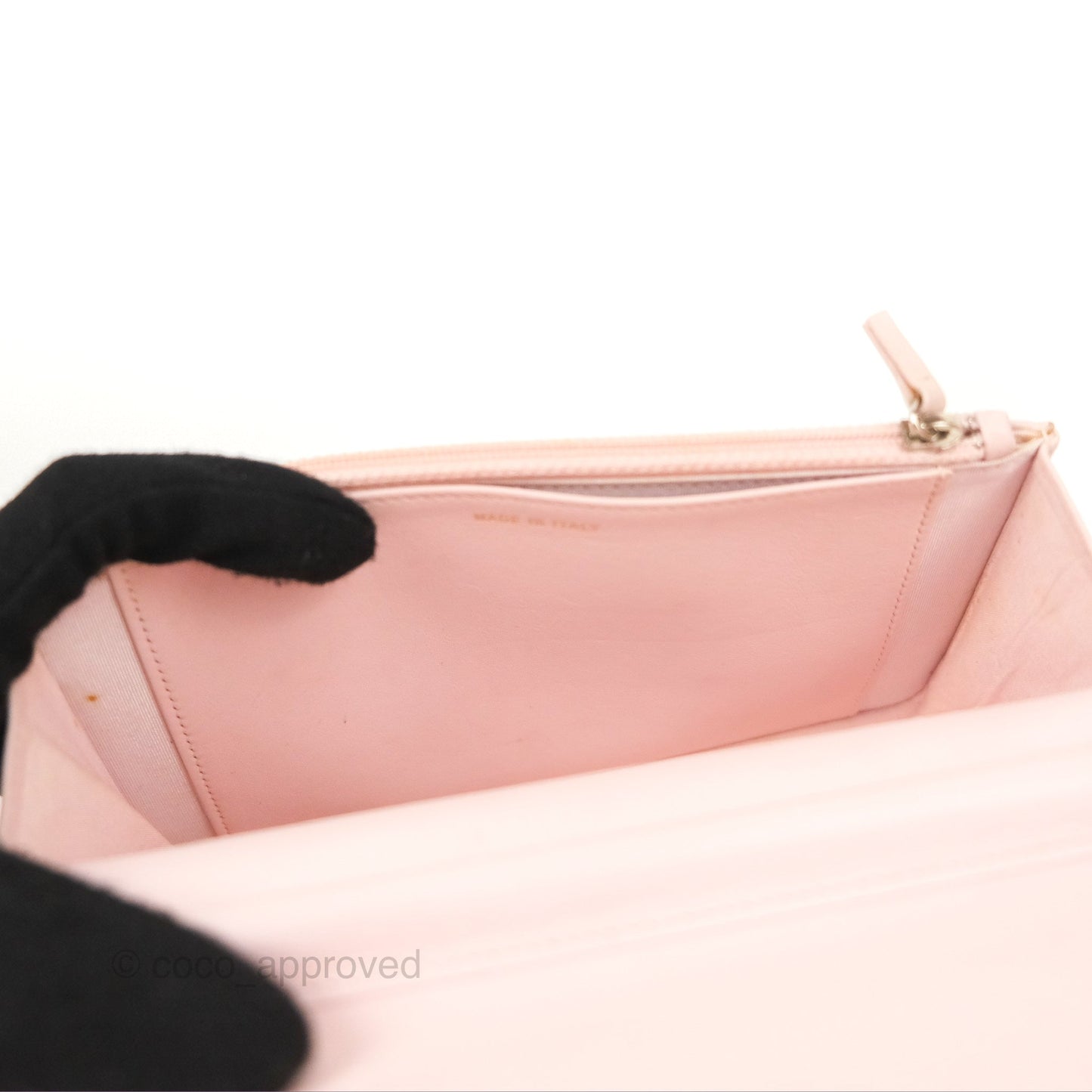 Chanel Deauville Wallet On Chain WOC Pink Canvas Silver Hardware