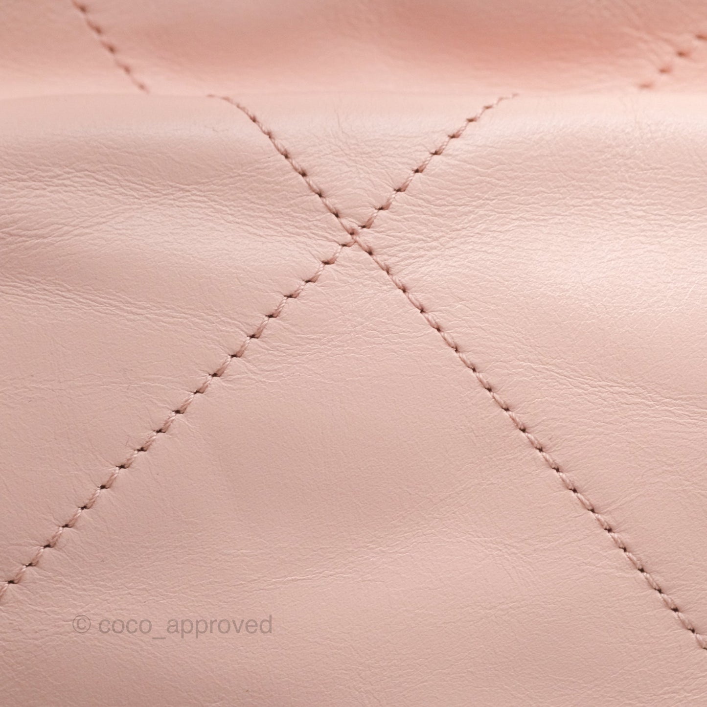 Chanel 22 Small Quilted Pink Shiny Crumpled Calfskin Aged Gold Hardware