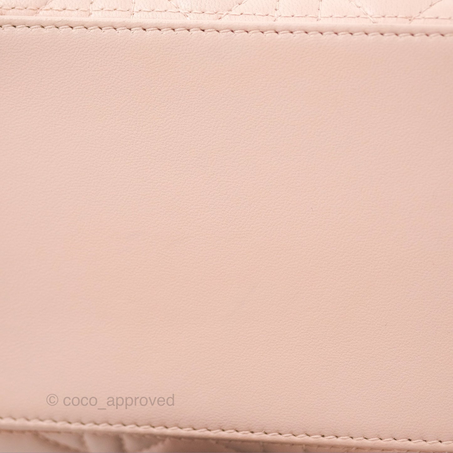 Christian Dior Medium Lady Dior Cannage Light Pink Lambskin Gold Hardware