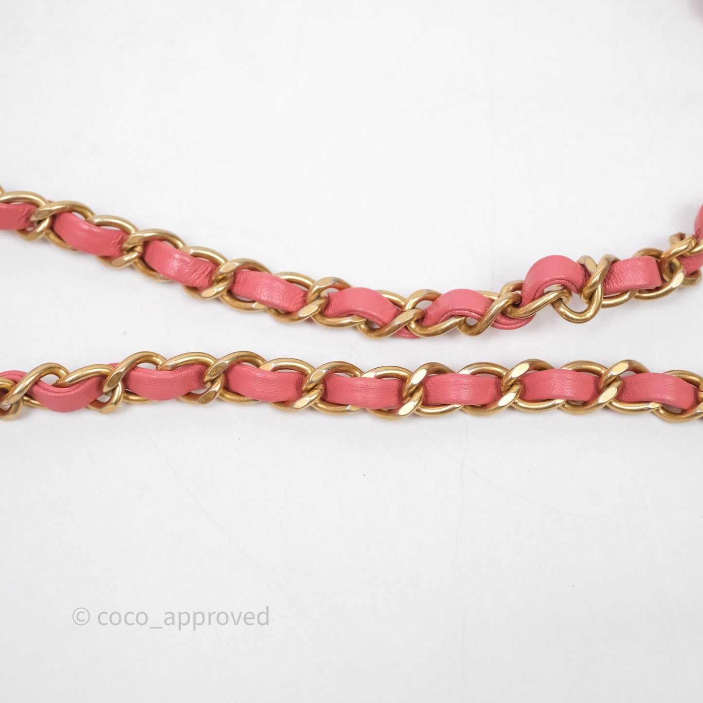 Chanel Quilted Chain Infinity Handle Bag Pink Lambskin Aged Gold Hardware