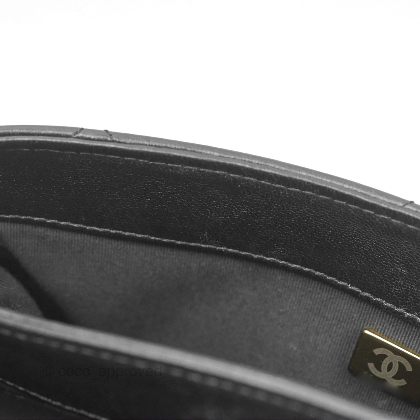 Chanel Chain Handle Flap Bag Black Goatskin Gold Hardware