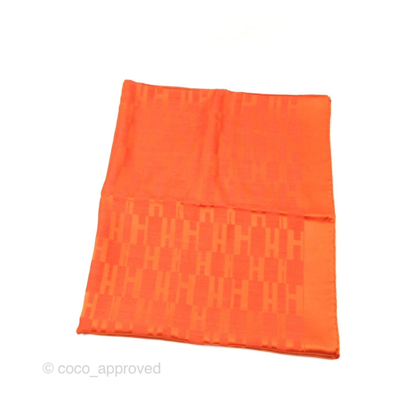 Hermès Faconnee Grand H Scarf Silk Wool