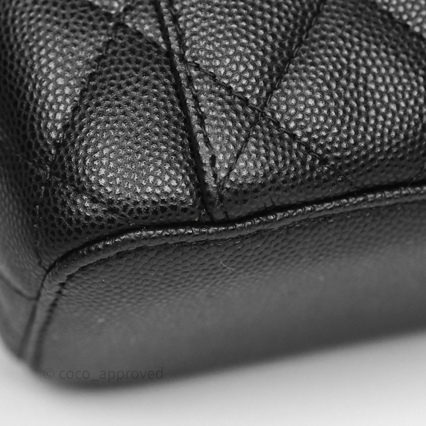 Chanel Mini Vanity With Chain Black Caviar Gold Hardware