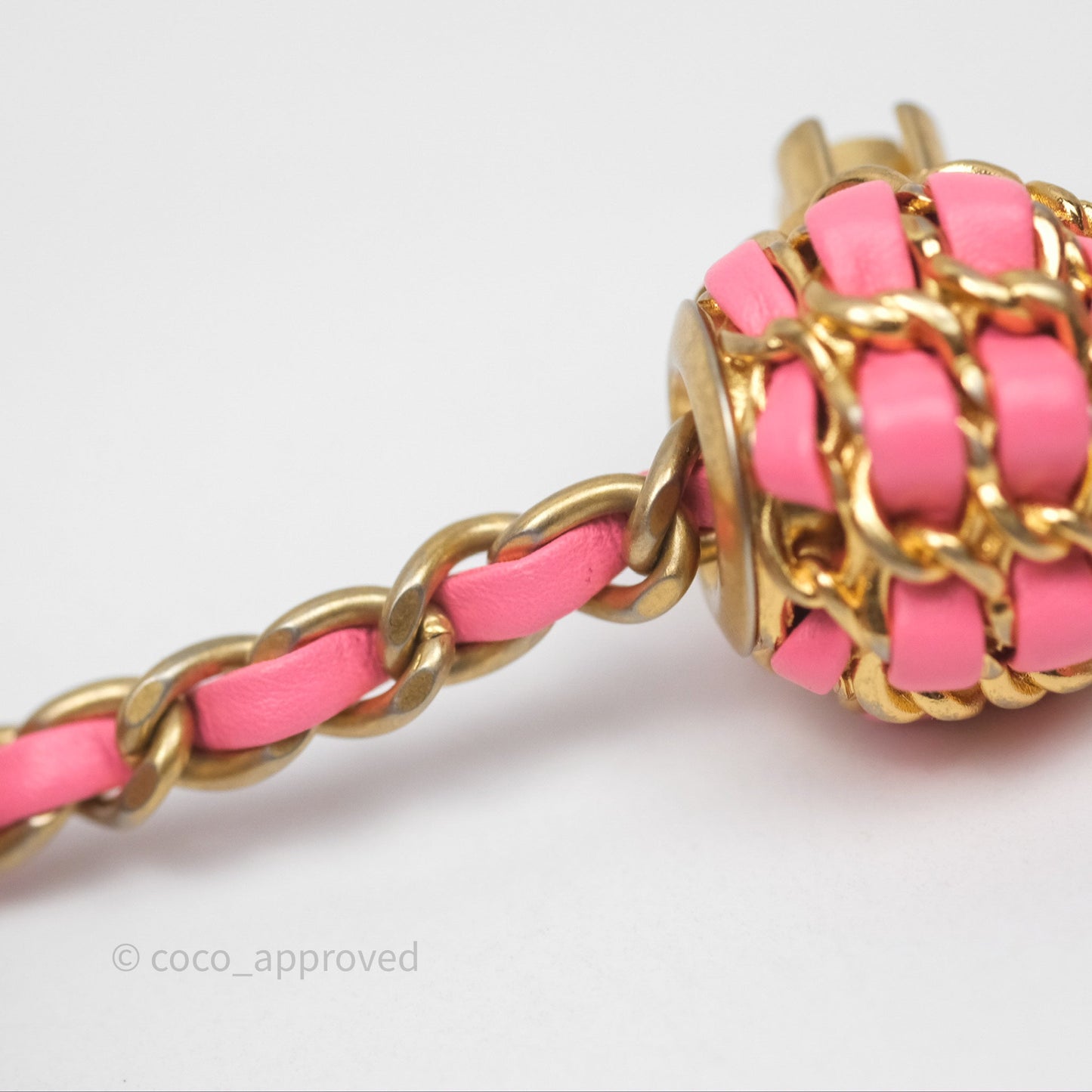 Chanel Mini Rectangular Pearl Crush Quilted Pink Lambskin Aged Gold Hardware
