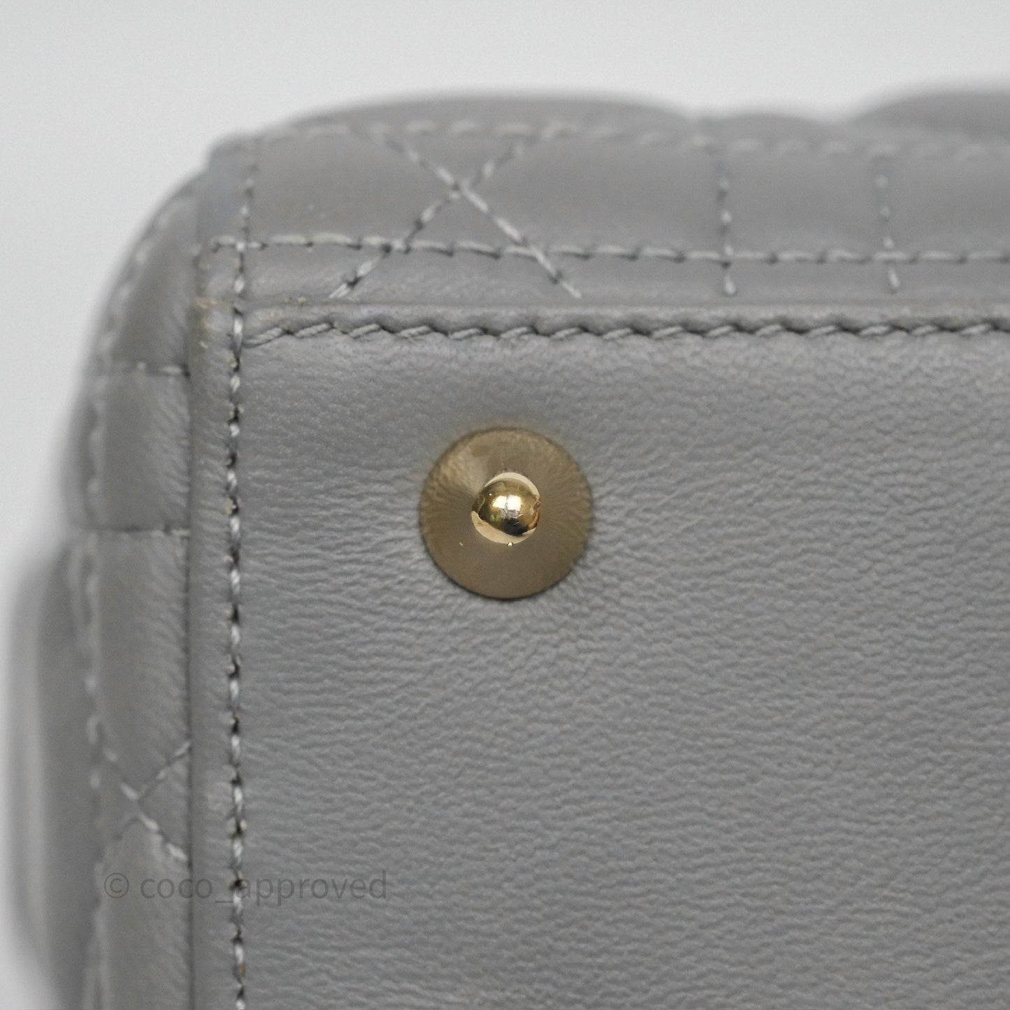 Dior Lady Dior My ABCDior Grey Lambskin Cannage