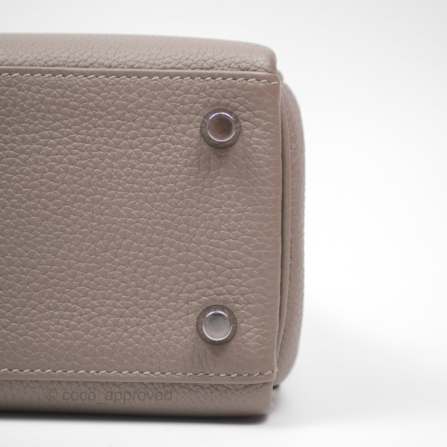 Hermès Retourne Kelly 25 Gris Asphalte M8 Togo Palladium Hardware
