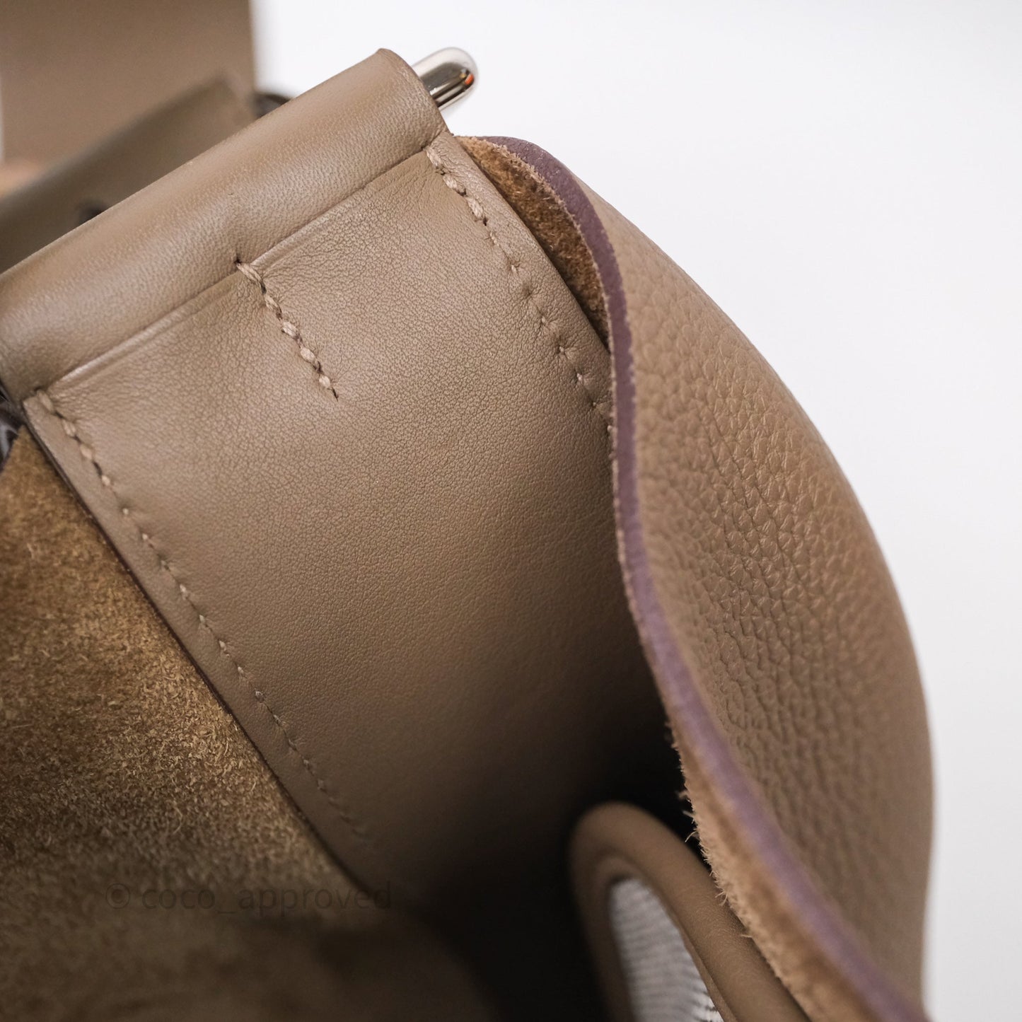 Hermes Arcon Bag Etoupe 18 Togo Palladium Hardware