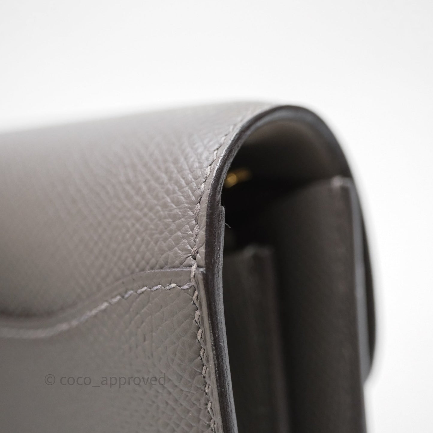 Hermès Constance Long To Go Wallet Gris Meyer 0L Epsom Gold Hardware