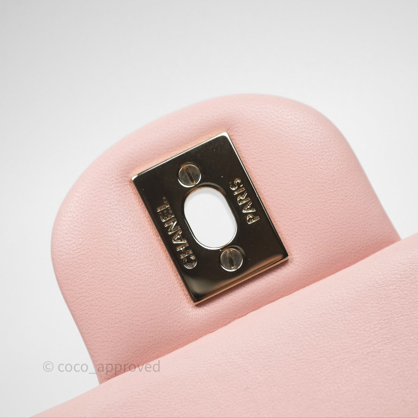 Chanel Top Handle Mini Rectangular Flap Pink Lambskin Gold Hardware