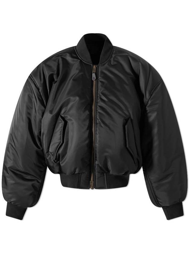 Luxury Balenciaga Nylon Large Fit Bomber Jacket Black