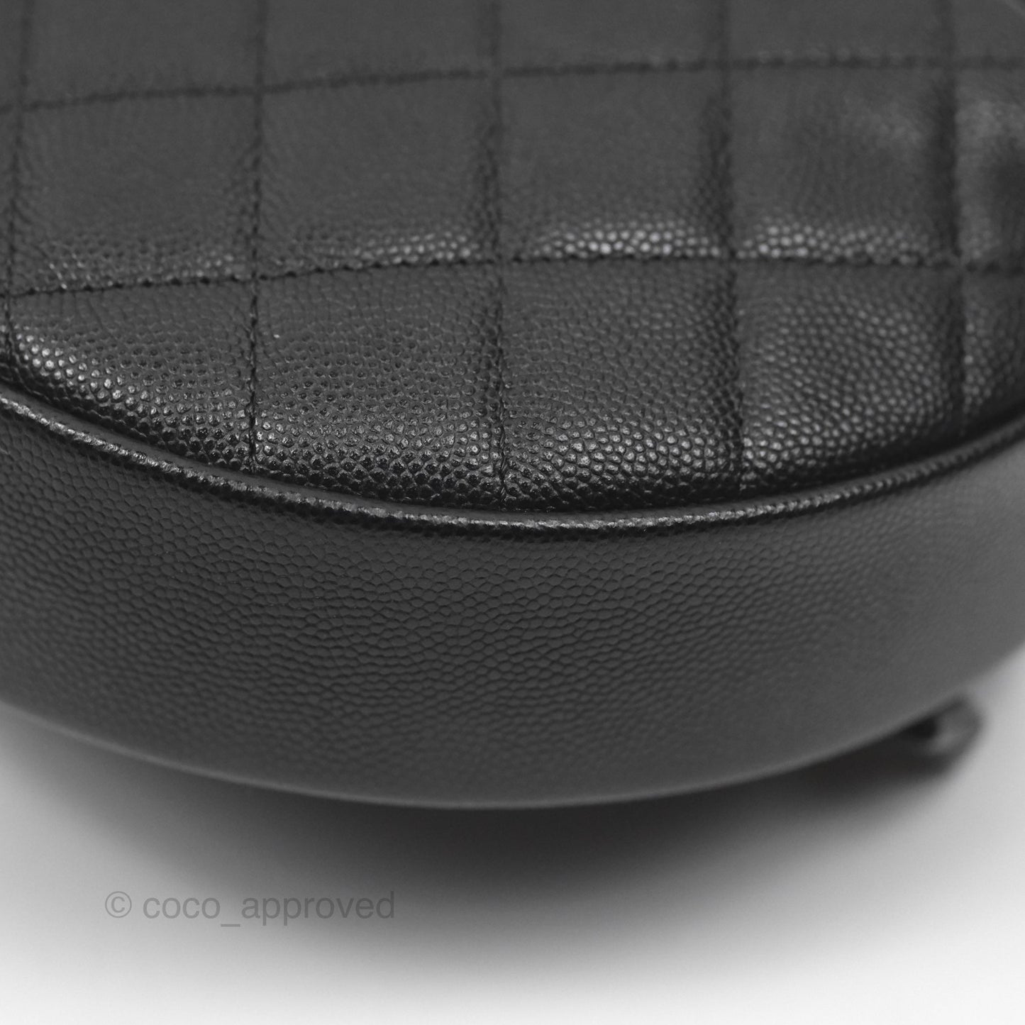 Chanel Bow Hobo Pouch Black Caviar Gold Hardware 24S