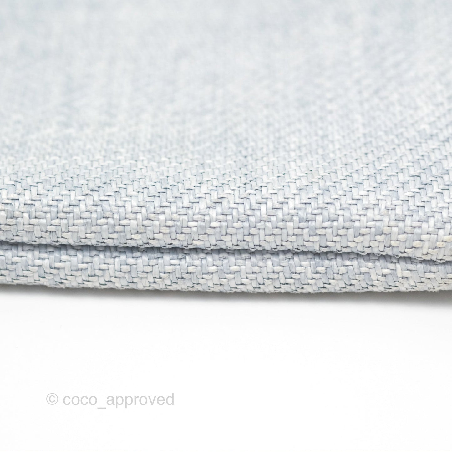 Chanel Deauville Clutch Light Blue Raffia