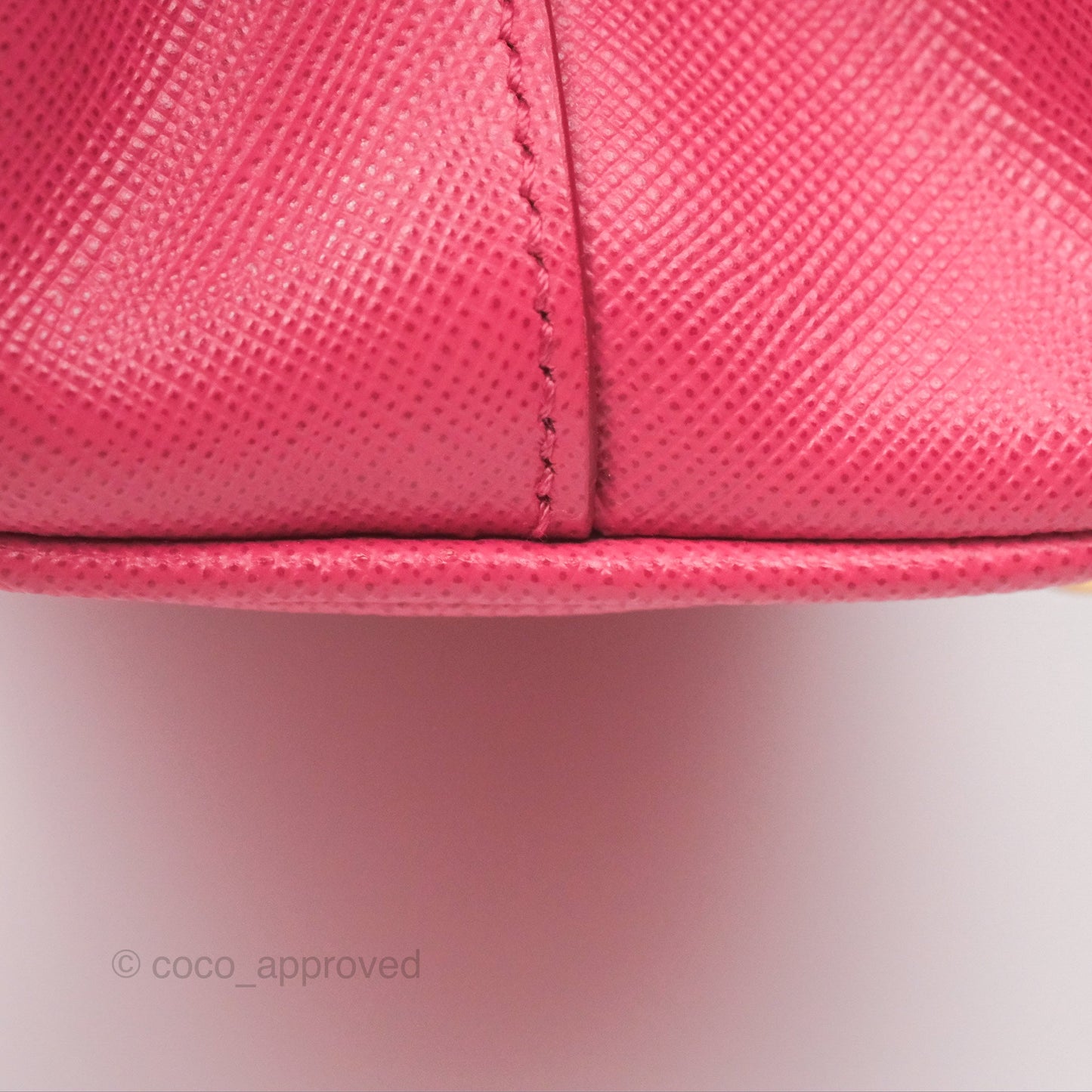 Prada Mini Galleria Bag Saffiano Lux Peonia