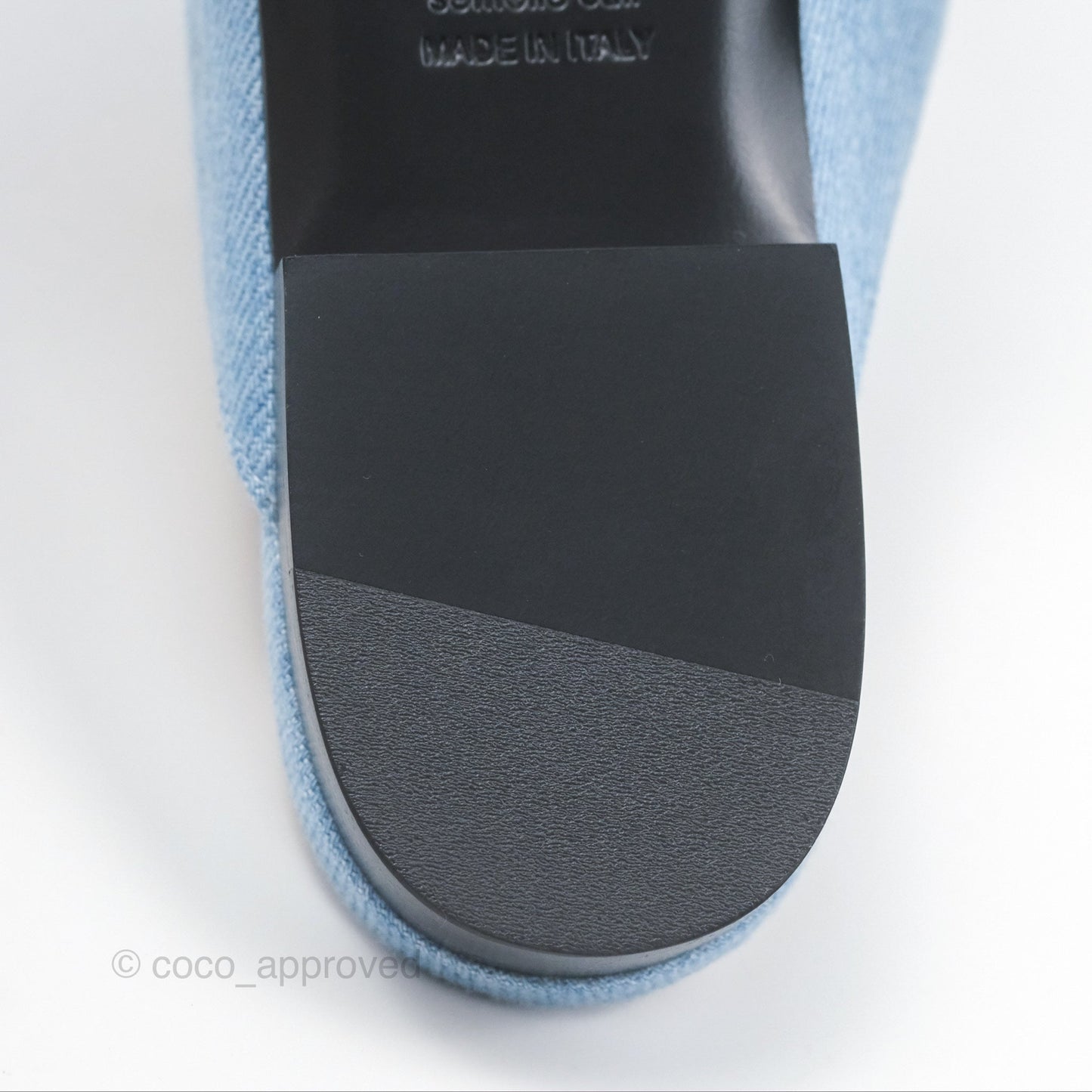 Hermès Oz Mule Denim Bleu Clair Palladium Hardware Size 37C