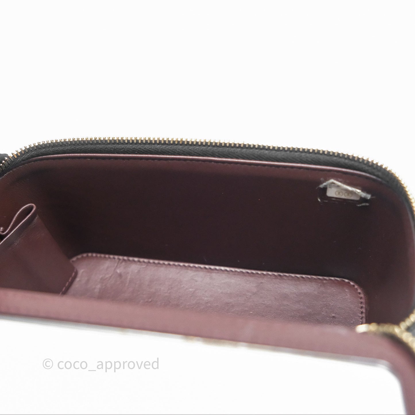 Chanel Vanity Rectangular With Chain Black Caviar Gold Hardware