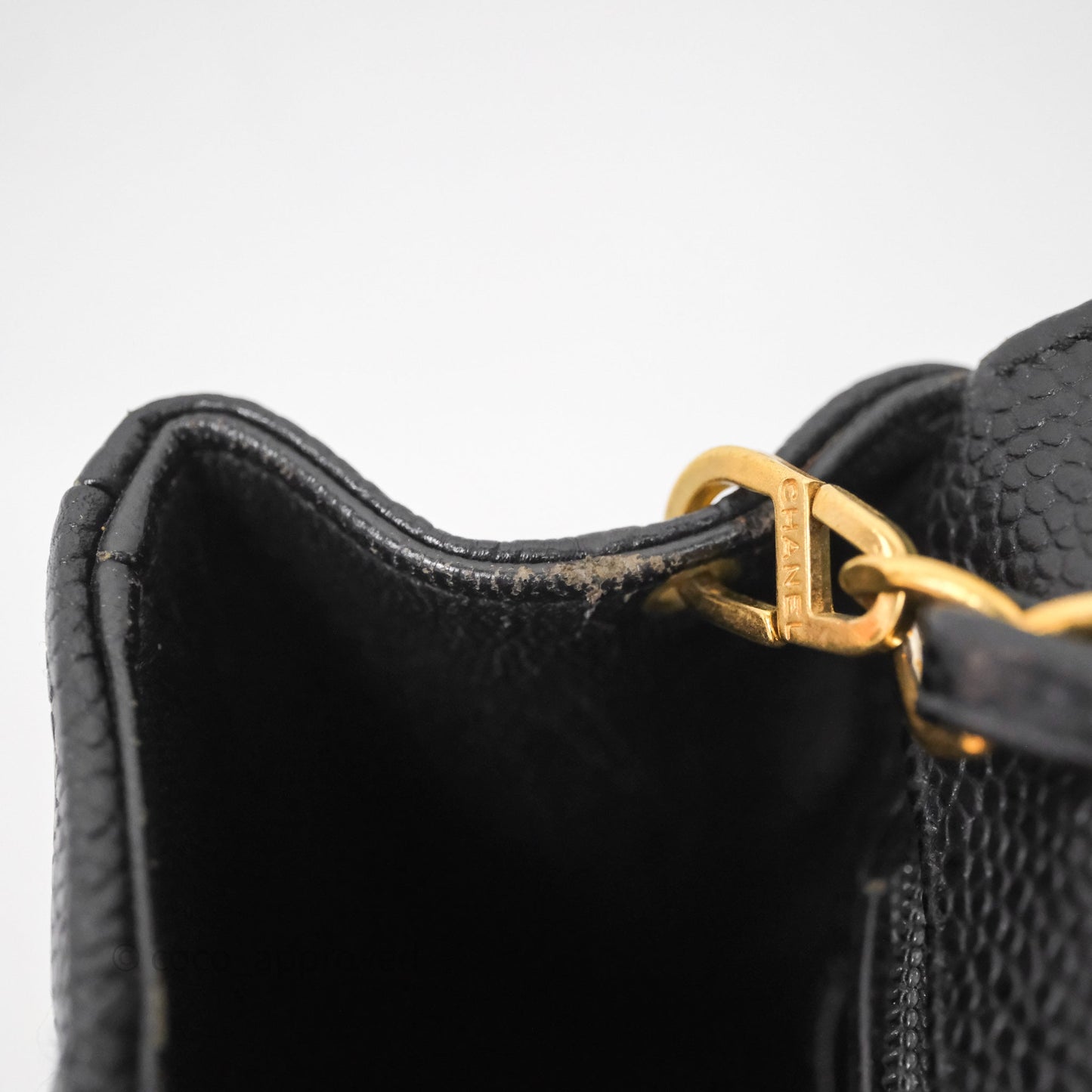 Chanel Vintage Small Classic Diana Flap Bag Black Caviar 24K Gold Hardware