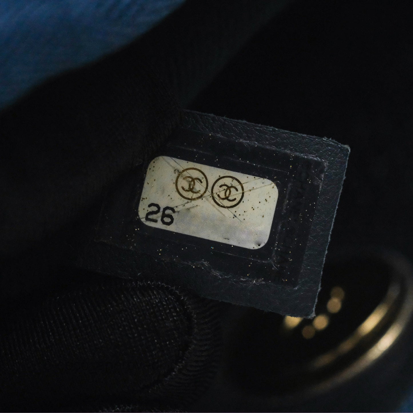 Chanel Medium Deauville Navy Canvas Gold Hardware