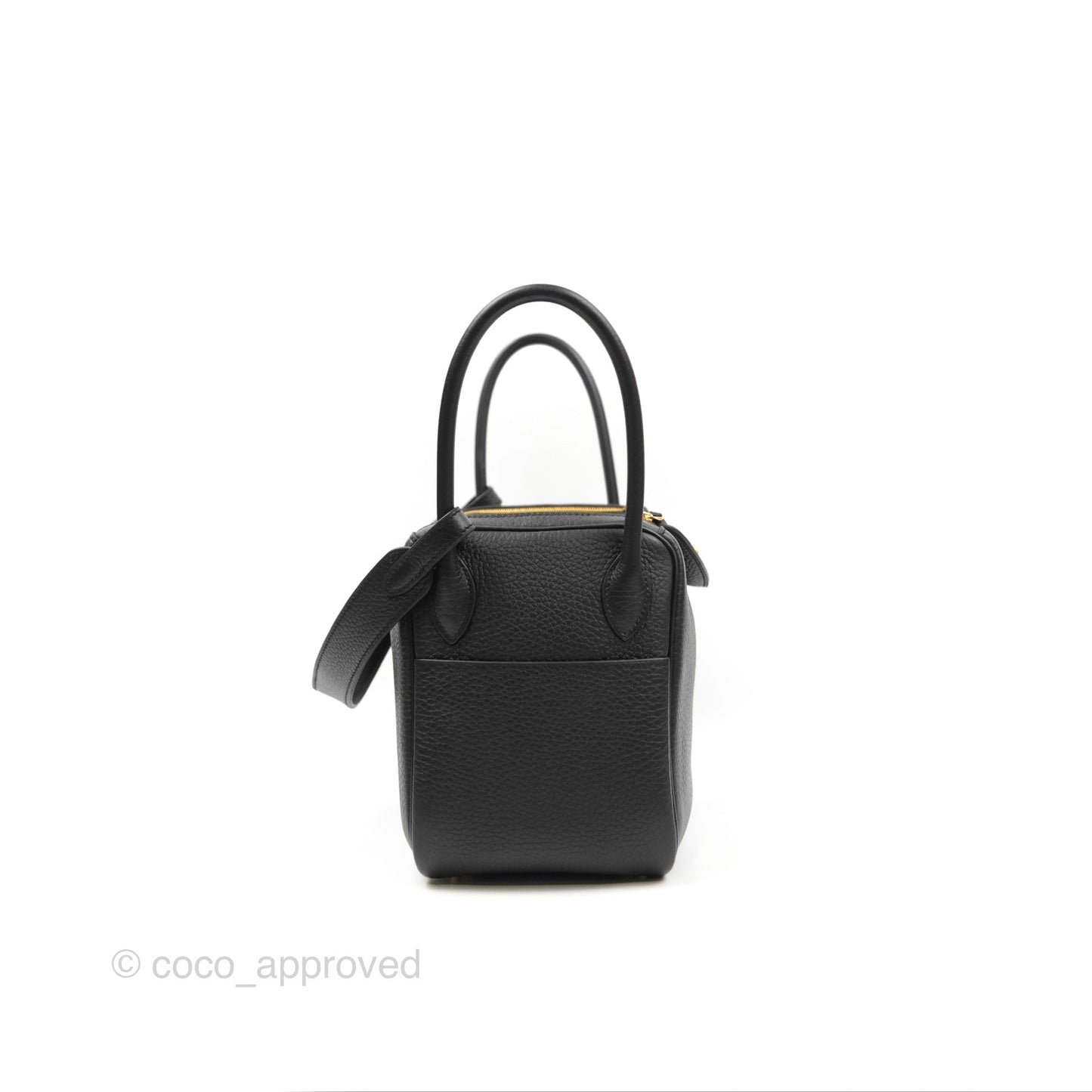 Hermès Lindy 26 Black Clemence Gold Hardware