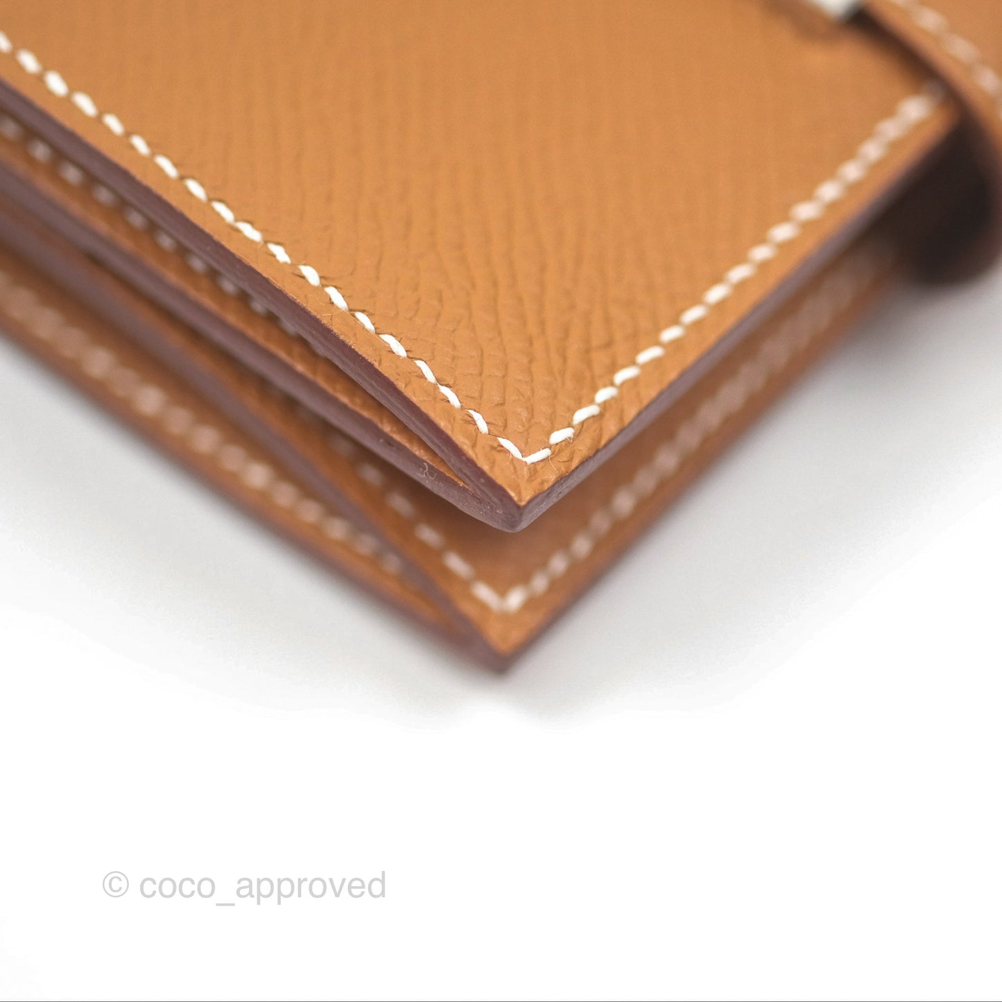 Hermès Bearn Mini Wallet Gold 37 Epsom Palladium Hardware
