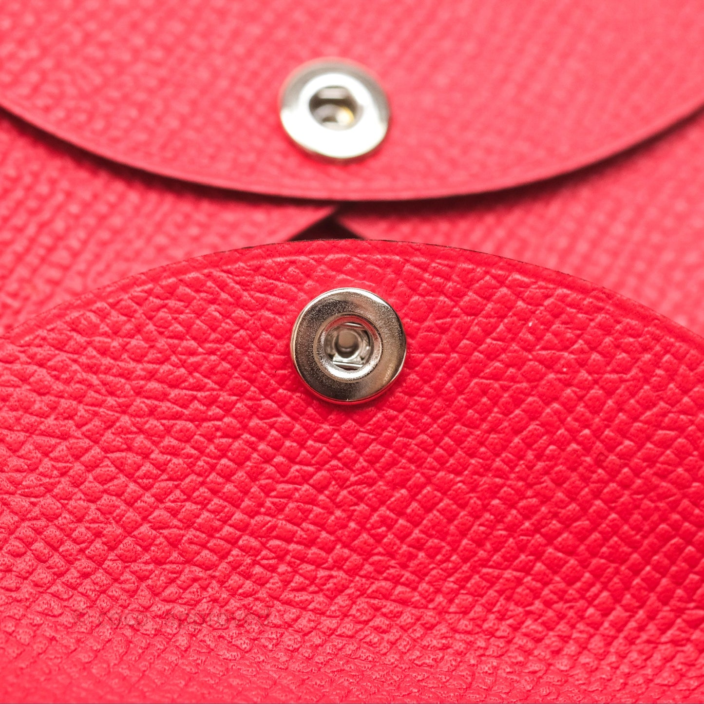 Hermès Calvi Duo Compact Card Holder Rouge De Coeur