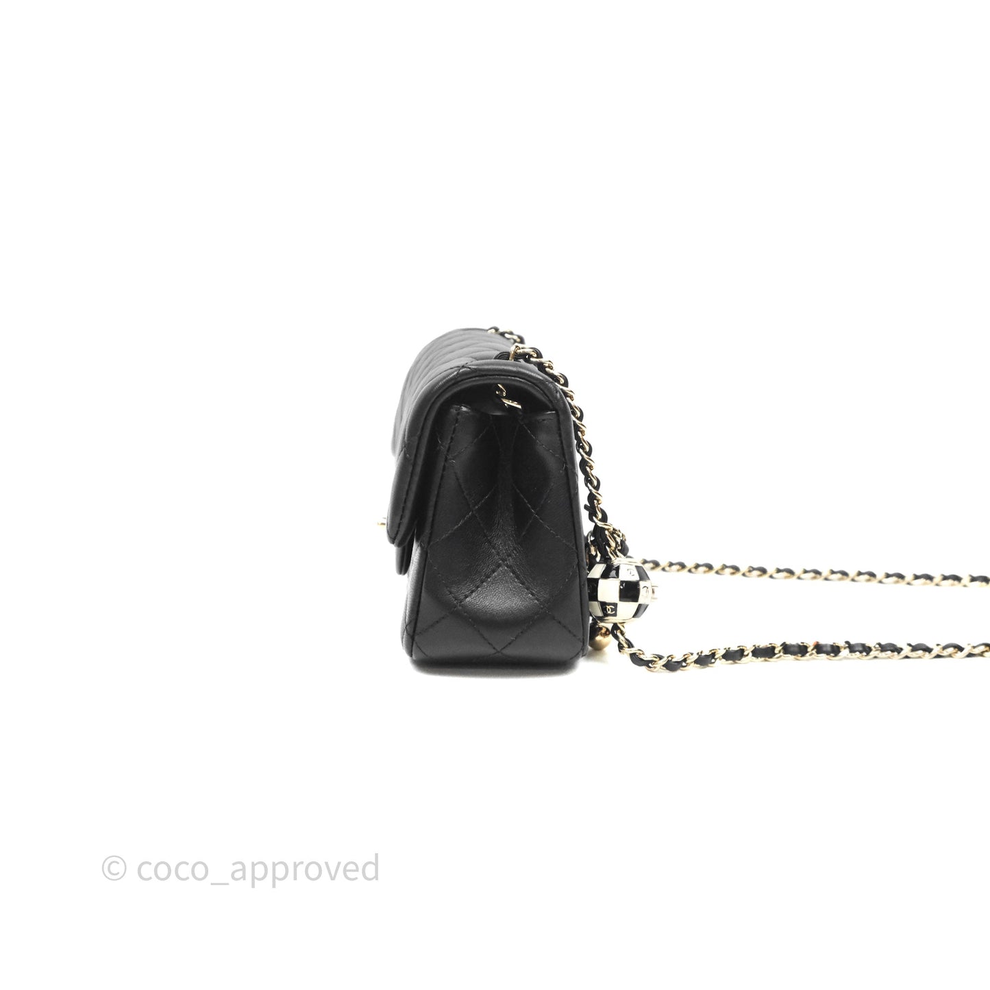 Chanel Ball Crush Mini Rectangular Black Lambskin Gold Hardware