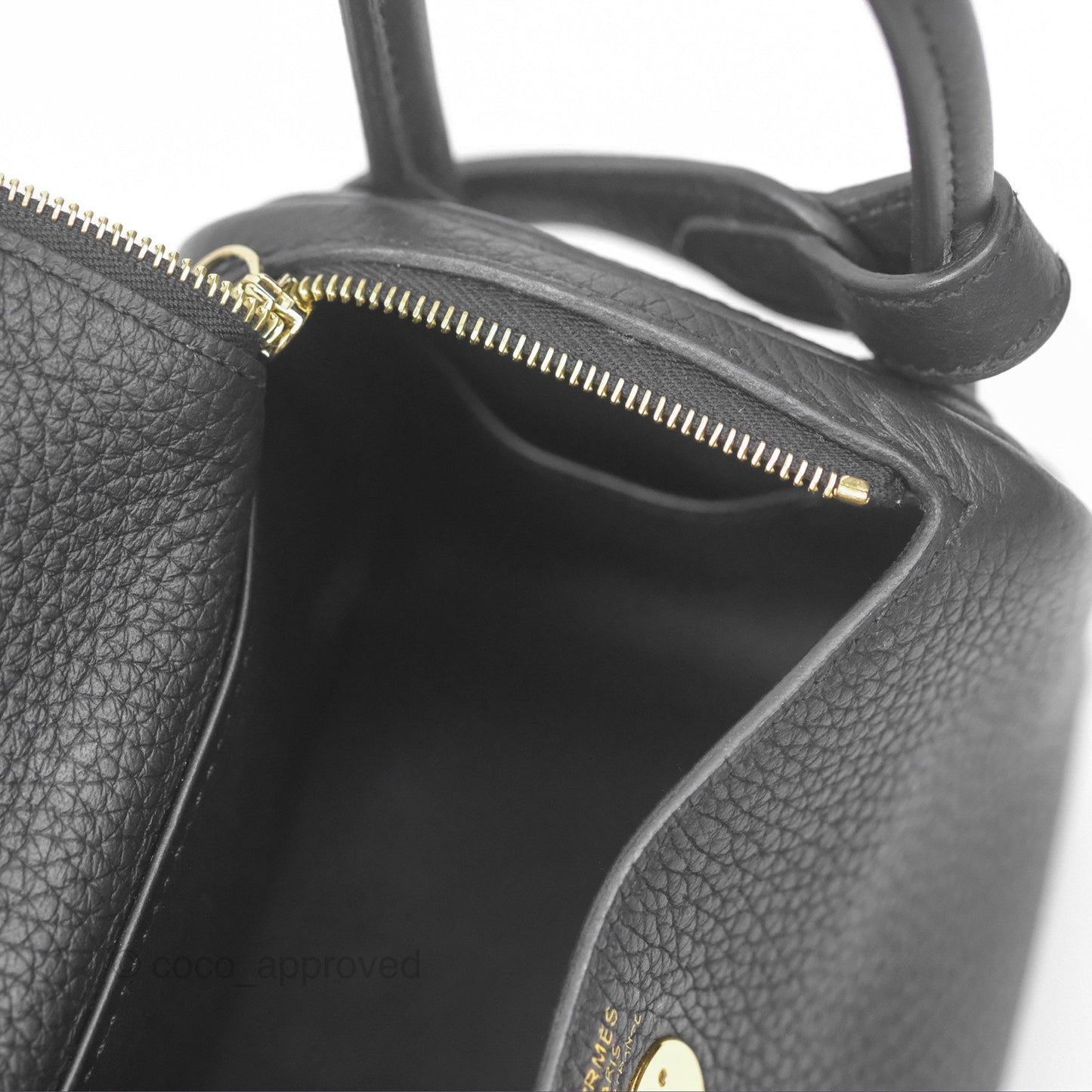 Hermès Mini Lindy 20 Noir 89 Clemence Gold Hardware