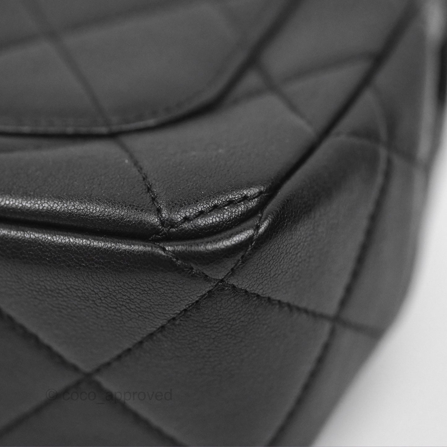 Chanel Mini Top Handle Flap Black Lambskin Aged Gold Hardware 23C
