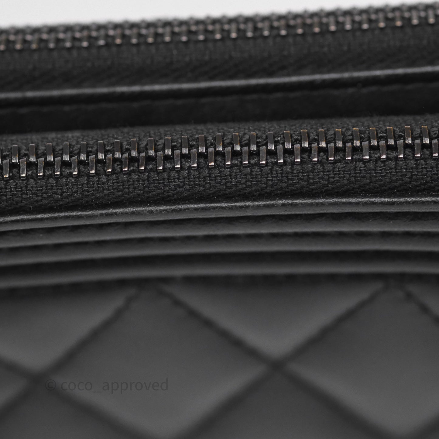 Chanel Boy Double Zip Clutch On Chain So Black Lambskin