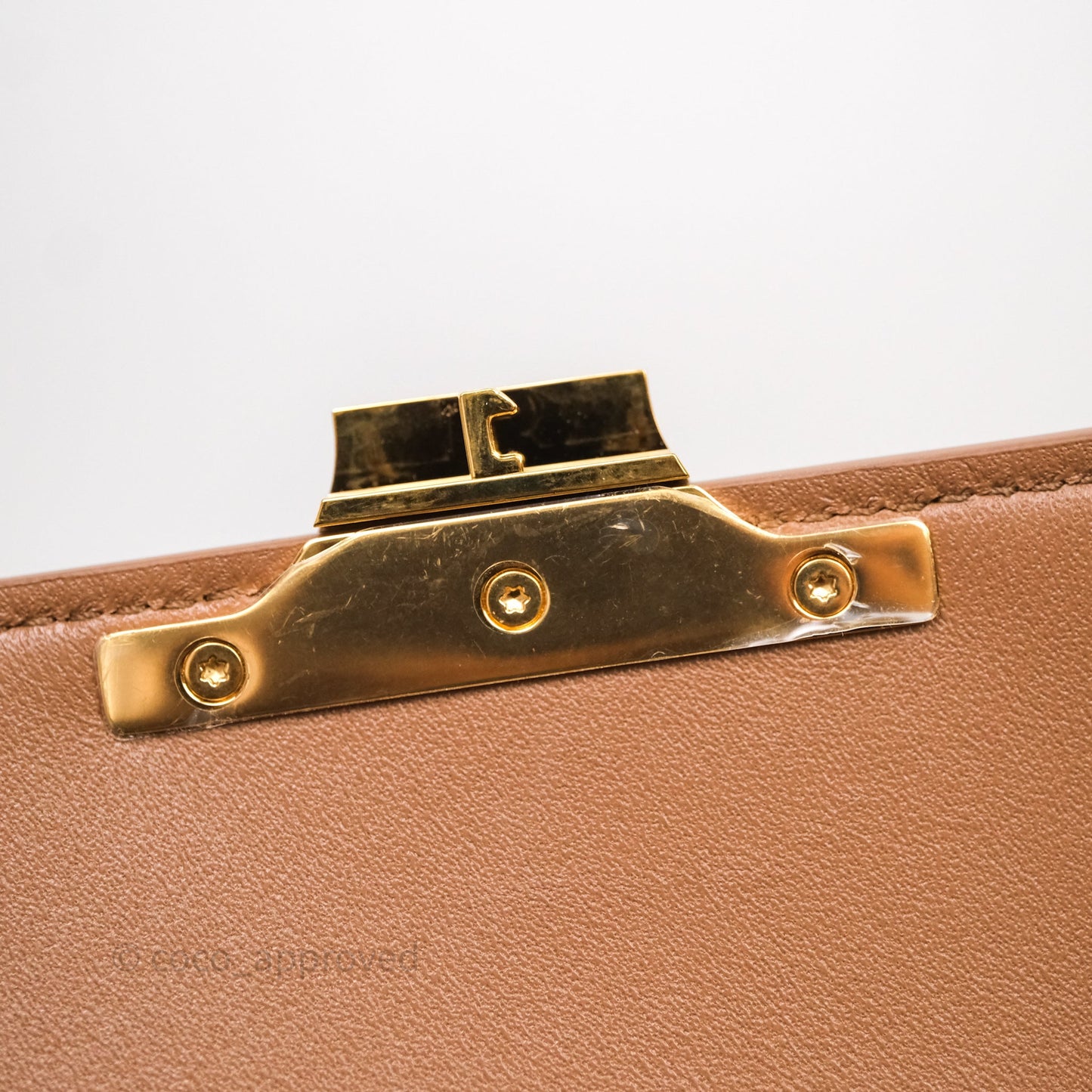 Celine Teen Triomphe Bag Shiny Calfskin Brown