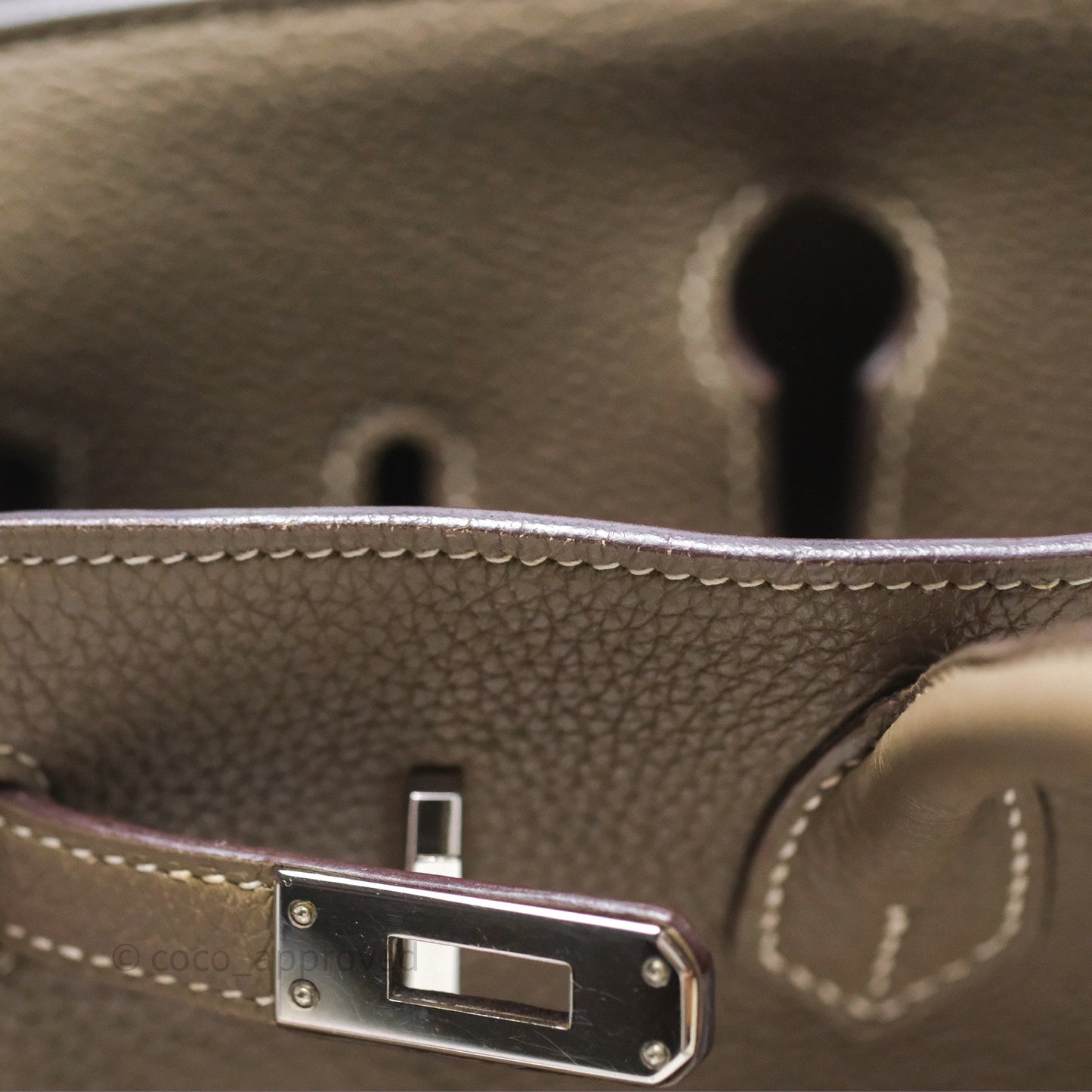Hermes Birkin 25 Retourne Etoupe 18 Clemence Palladium Hardware