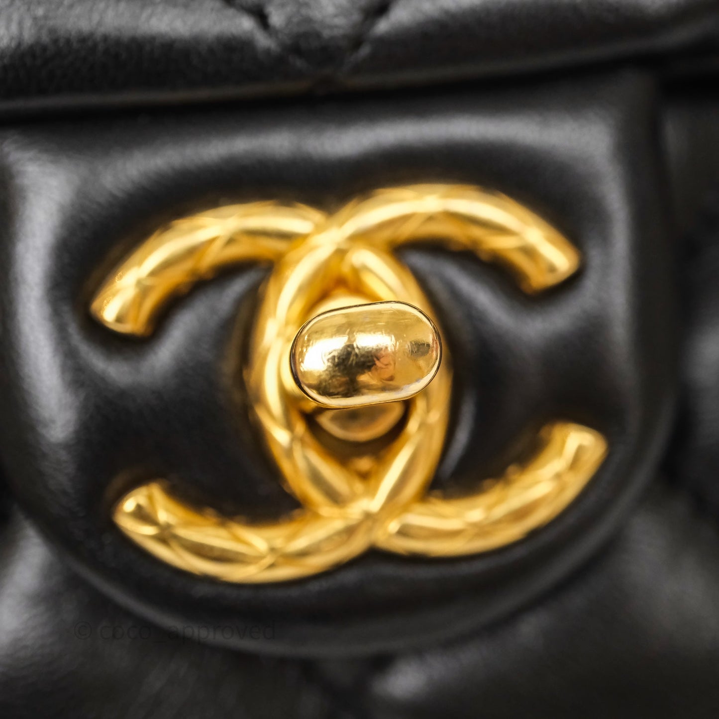 Chanel Small All Slide Adjustable Chain Flap Bag Black Lambskin Aged Gold Hardware 22K