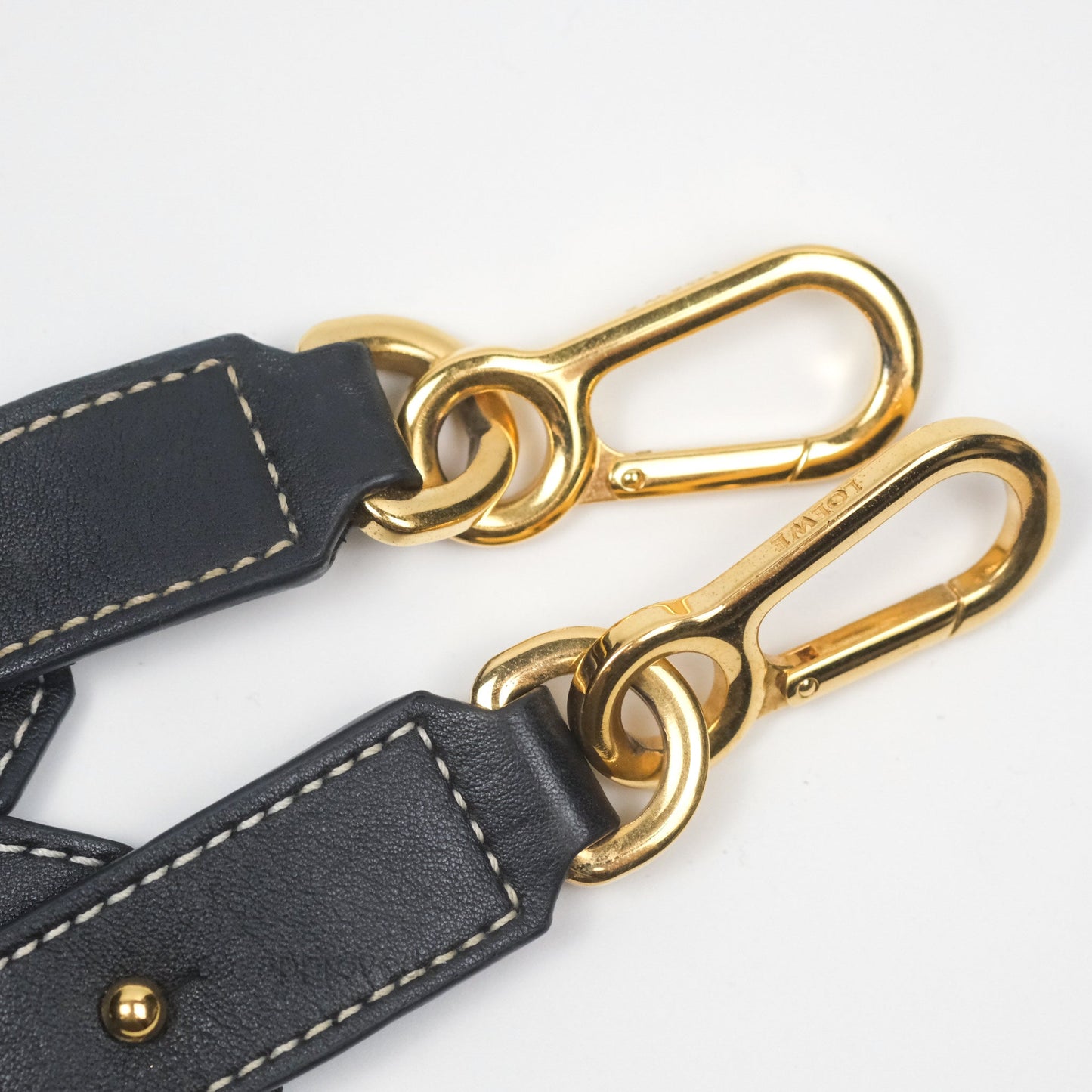Loewe Medium Puzzle Bag Navy Calfskin Gold Hardware