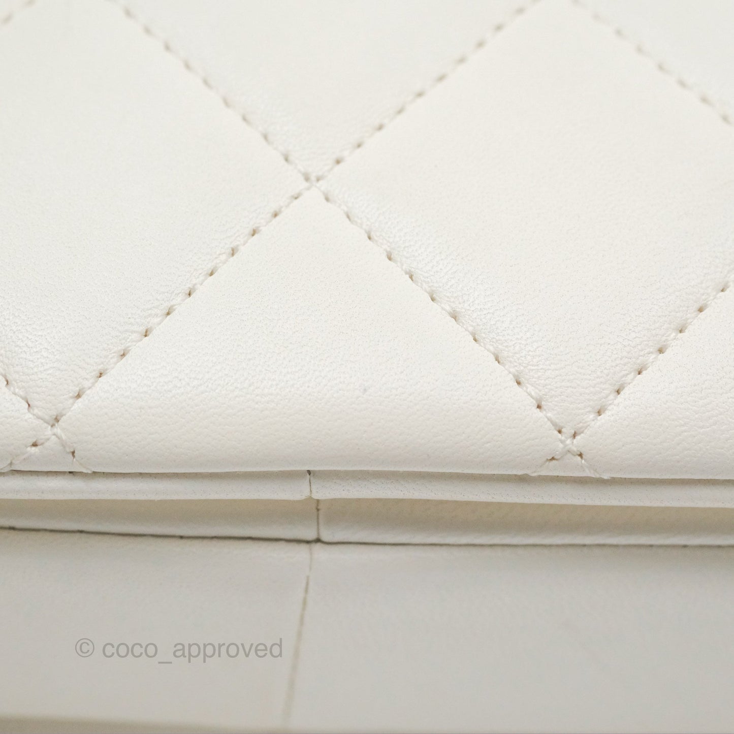 Chanel Trendy CC Small White Lambskin Black Hardware