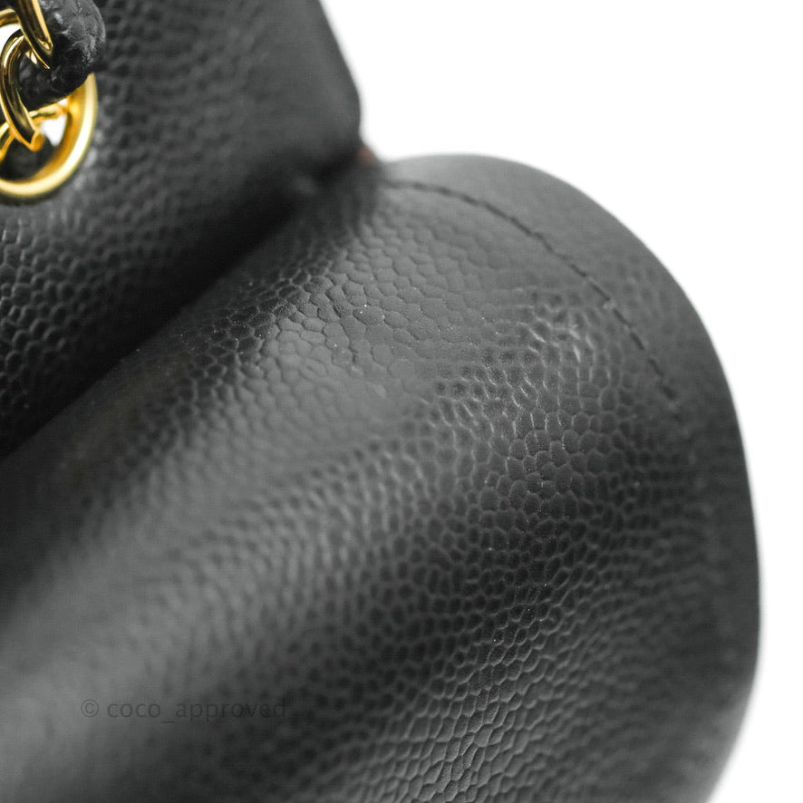 Chanel Classic Double Flap M/L Black Caviar Gold Hardware