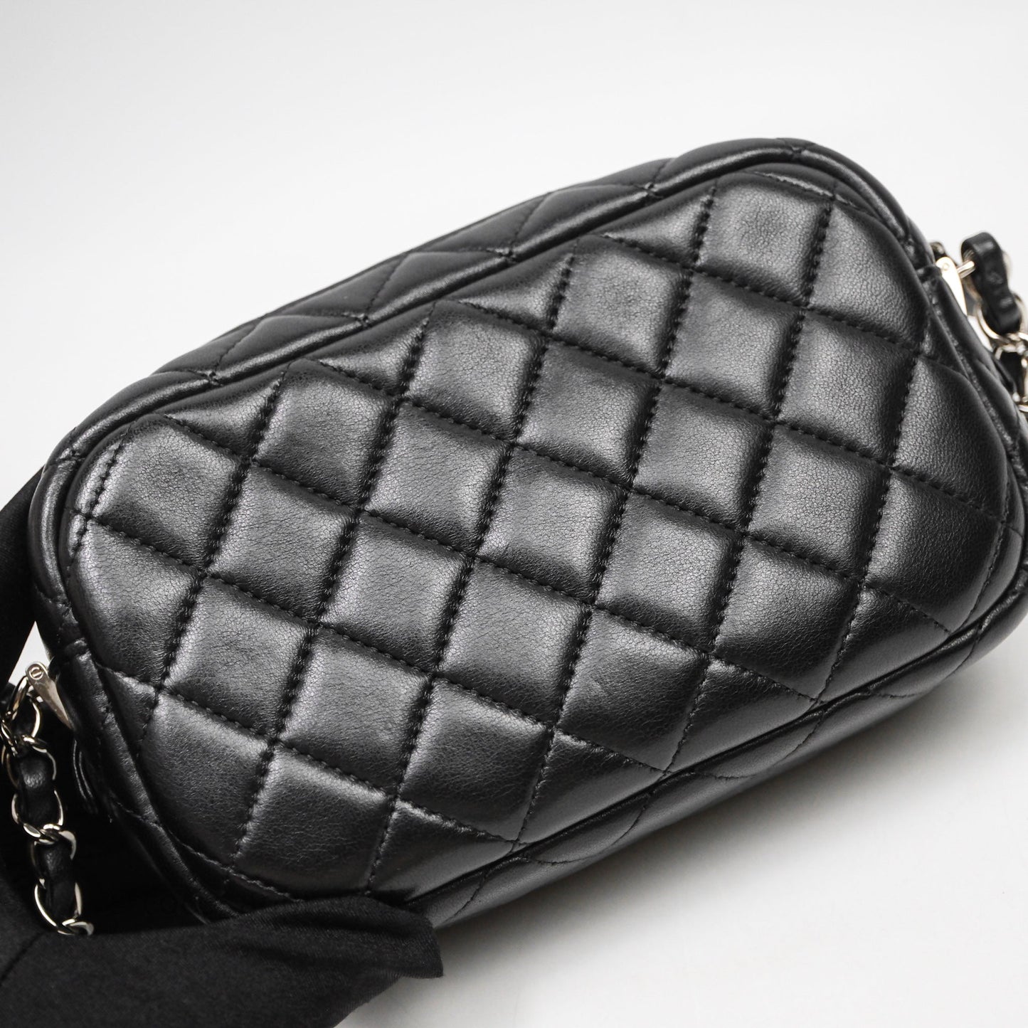 Chanel Camera Case Bag Lambskin Silver Hardware