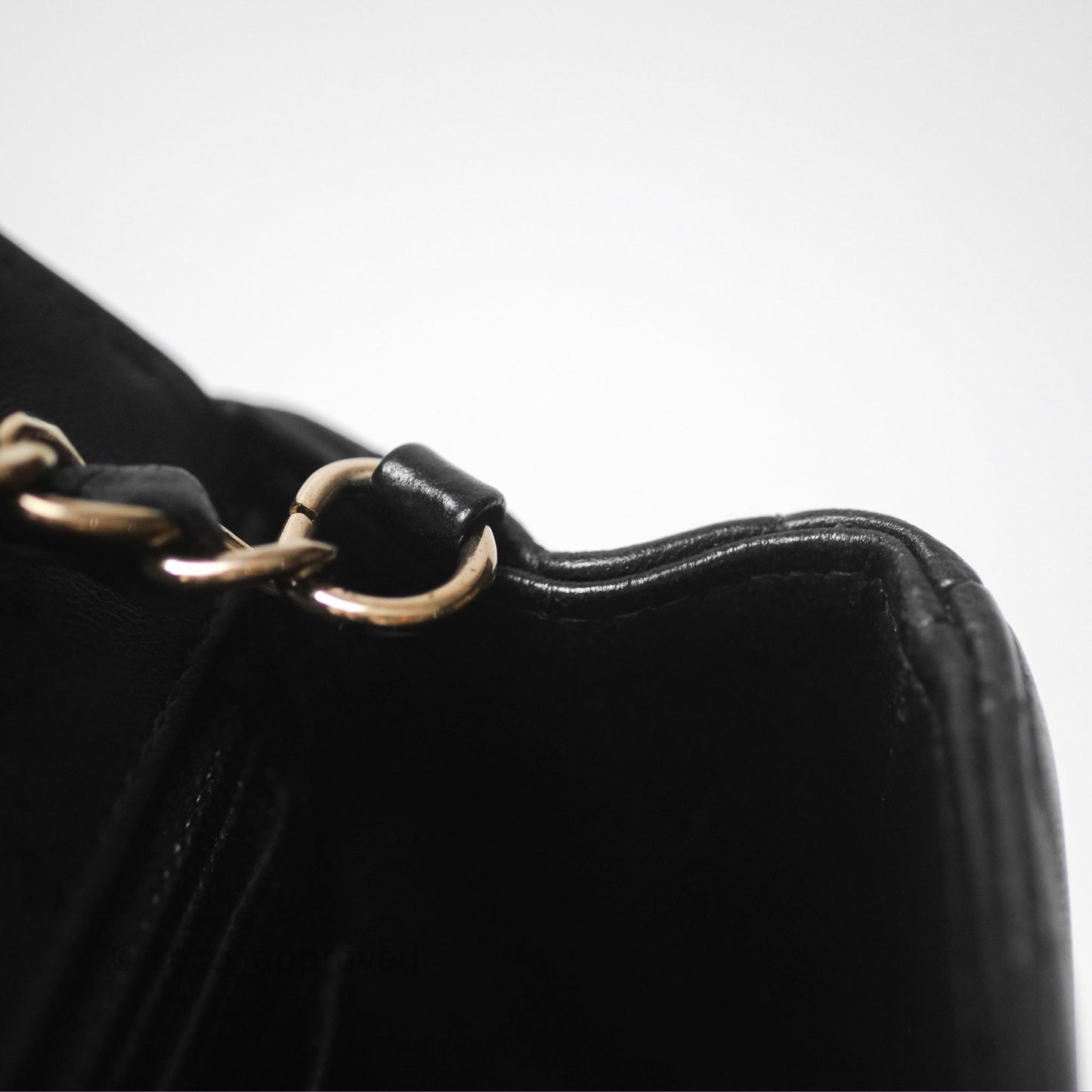Chanel Mini Rectangular Chevron Black Lambskin Gold Hardware