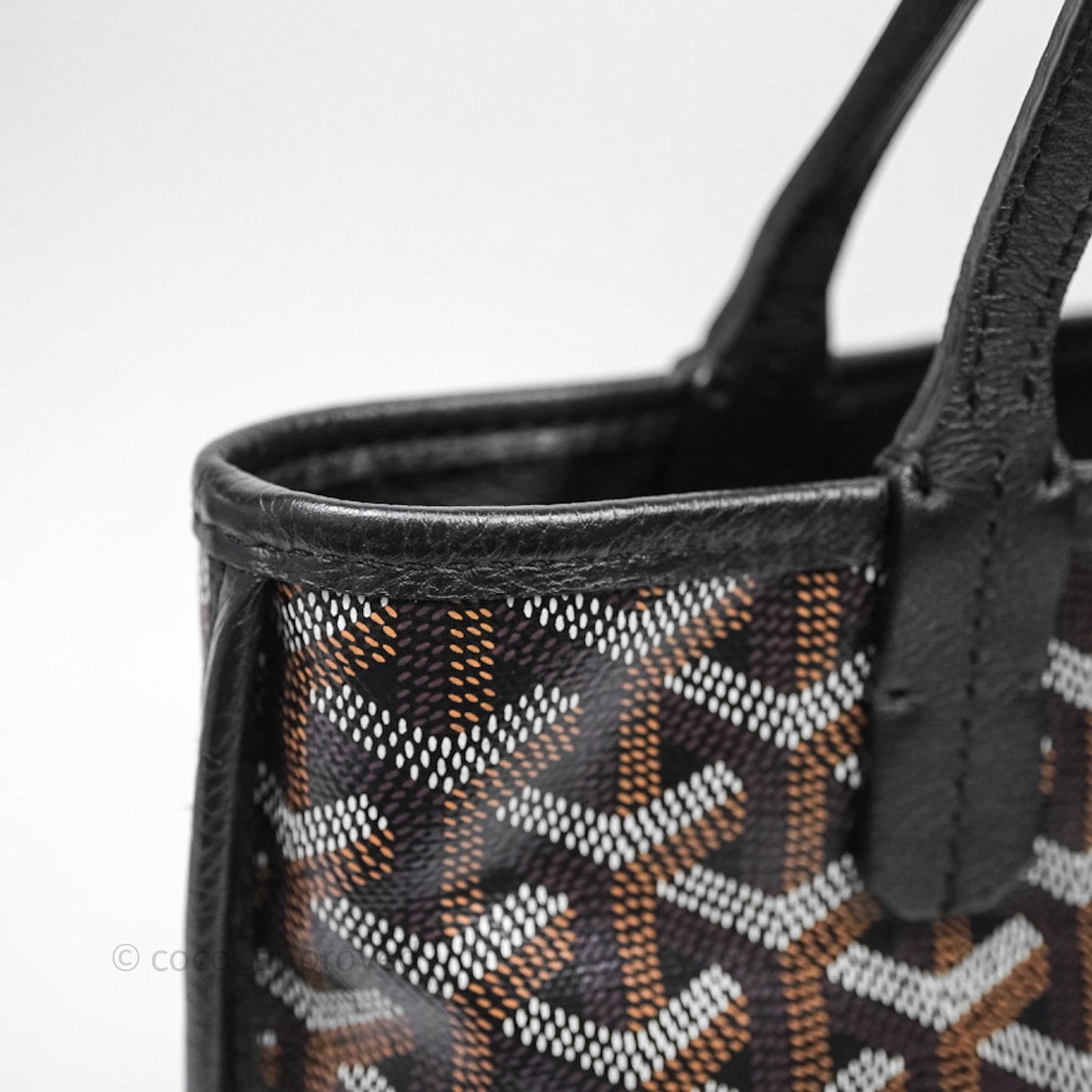 Goyard Anjou Mini Bag Goyardine Canvas Black